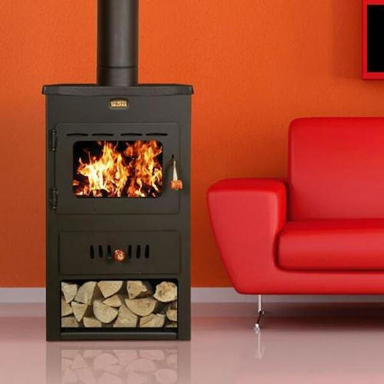 Prity K2 CP Μεταλλική Ξυλόσομπα 10kW Μαύρη