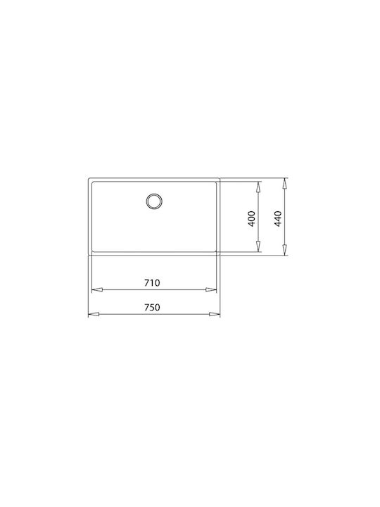 Teka Be Linea RS15 71.40 115000004 Undermount Sink Inox Satin W75xD44cm Silver