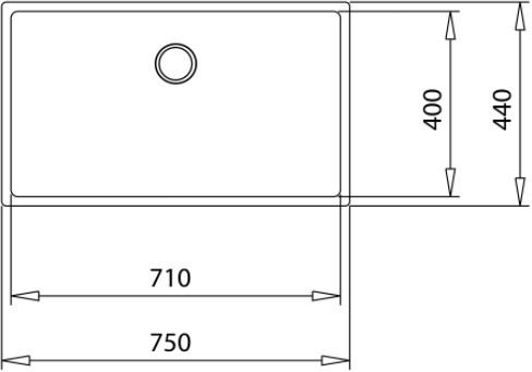 Teka Be Linea RS15 71.40 Υποκαθήμενος Νεροχύτης Inox Σατινέ Μ75xΠ44cm Ασημί