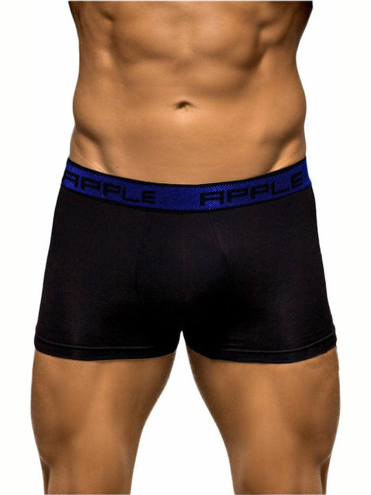 Apple Boxer Herren Boxershorts Black / Blue 1Packung