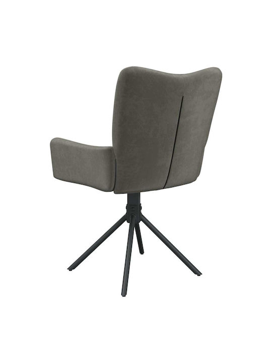 Dining Room Velvet Armchair Dark Grey 55x56x85.5cm 2pcs