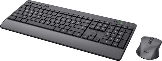 Trust Trezo Fără fir Set tastatură și mouse Engleză US