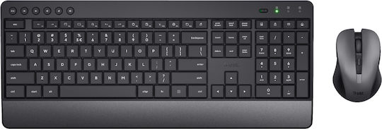 Trust Trezo Fără fir Set tastatură și mouse Engleză US