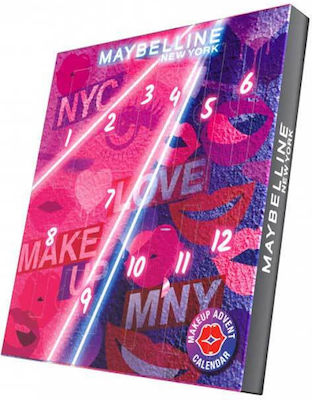 Maybelline Makeup Set Advent Calendar for Face, Eyes, Lips & Eyebrows 12pcs