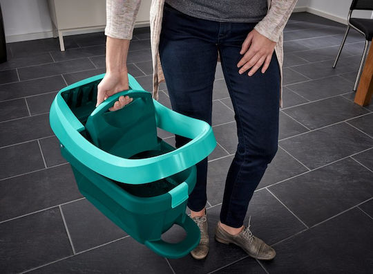 Leifheit Mop Bucket with Squeezer and Wheels Plastic Capacity 8lt Green