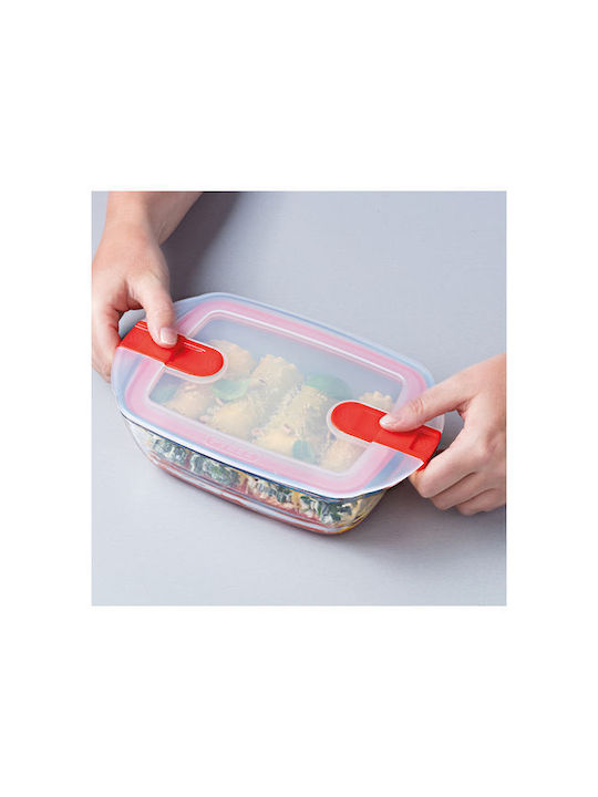 Pyrex Cοοk & Heat Δοχείο Φαγητού Γυάλινο Κόκκινο 1lt