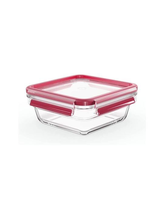 Tefal Masterseal Δοχείο Φαγητού Γυάλινο Κόκκινο 800ml