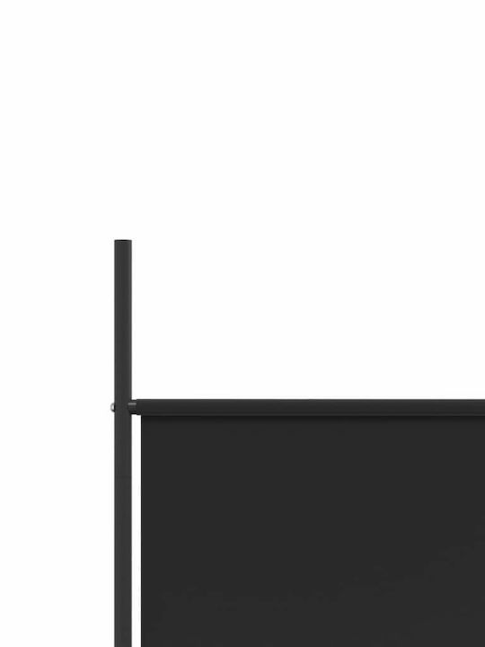 vidaXL Dekorativer Raumteiler Stoff mit 6 Paneelen Black 300x200cm
