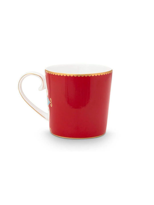 PiP Studio Love Birds Medallion Porcelain Cup Red 250ml