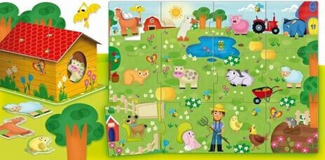 Παιδικό Puzzle Carotina Baby My Happy Farm για 1+ Ετών 12pcs Real Fun Toys