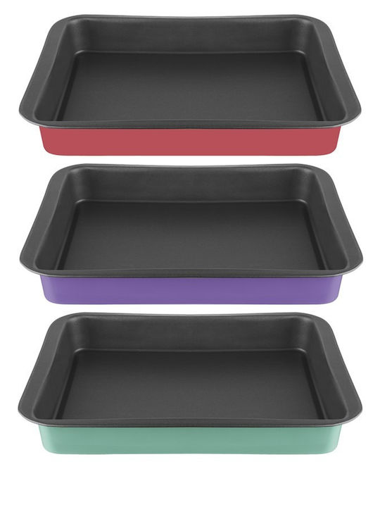 Pal Colors Baking Pan Rectangular Aluminum with Non-stick Coating Hibiscus 33x41cm