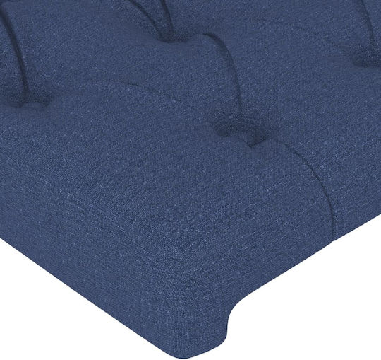 vidaXL Fabric Bed Headboard Blue 103x88cm