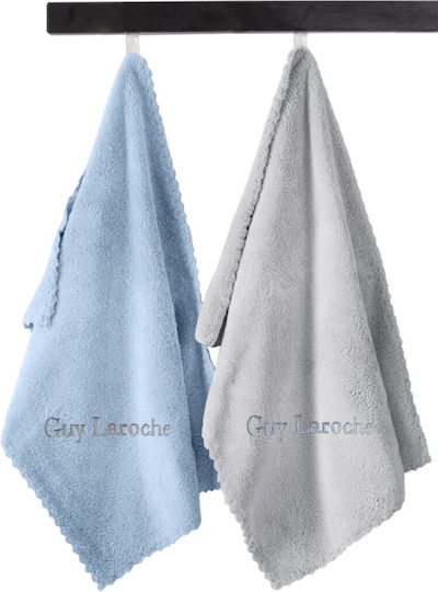 Guy Laroche Gourmet Set 19 Πετσέτα Κουζίνας Grey - Blue 50x35cm 2τμχ