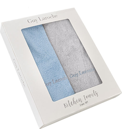 Guy Laroche Gourmet Set 19 Towel Grey - Blue 50x35cm 2pcs