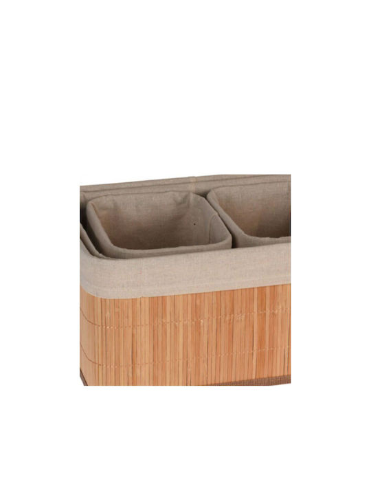 Aria Trade Bamboo Storage Basket Brown 4pcs