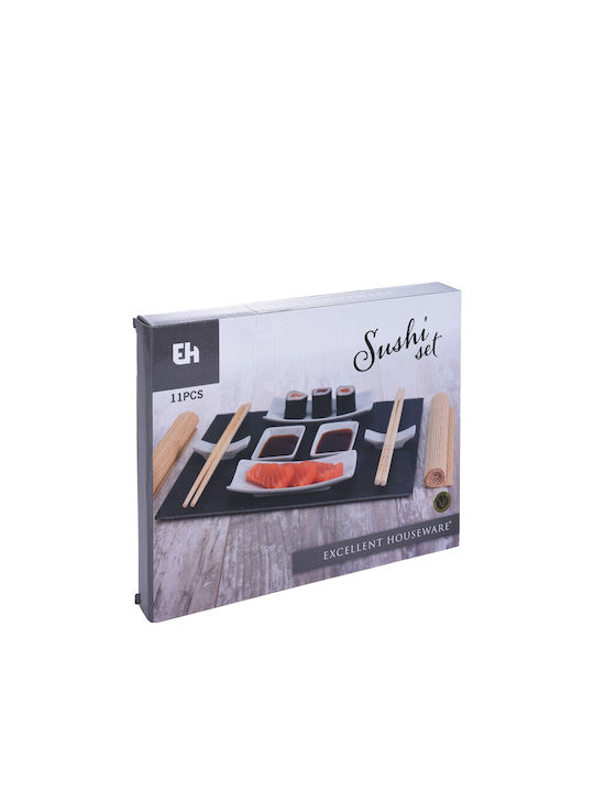 Excellent Houseware Servierplatte für Sushi Stein 11Stück Excellent Houseware Servierplatte für Sushi Stein 11Stück