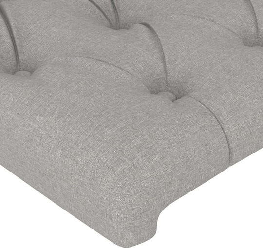 vidaXL Fabric Bed Headboard Light Gray 103x88cm