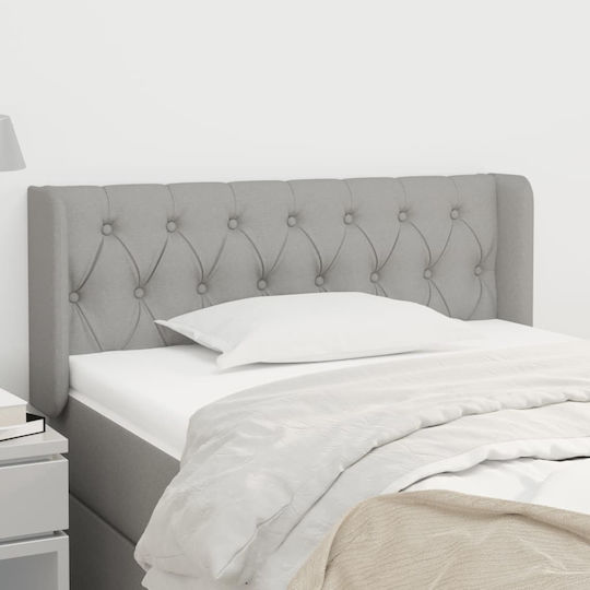 vidaXL Fabric Bed Headboard Light Gray 103x88cm