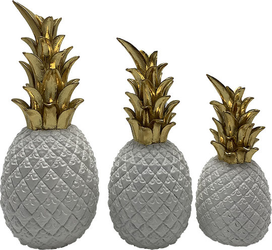 Karvounis Decorativ Ananas Polirășină Gold-White 9.5x9.5x24cm 1buc Karvounis Decorativ Ananas Polirășină Gold-White 9.5x9.5x24cm 1buc
