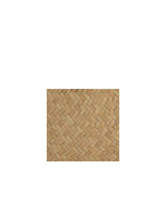 "Ηello" Coș decorativ Din paie cu mânere Beige 35x35x30buc