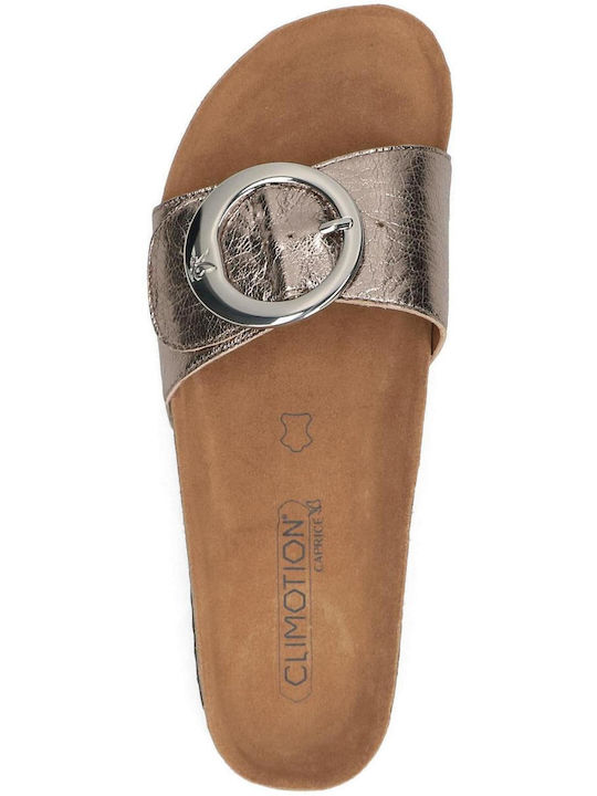 Leather Women's Sandals Metallic Toupe