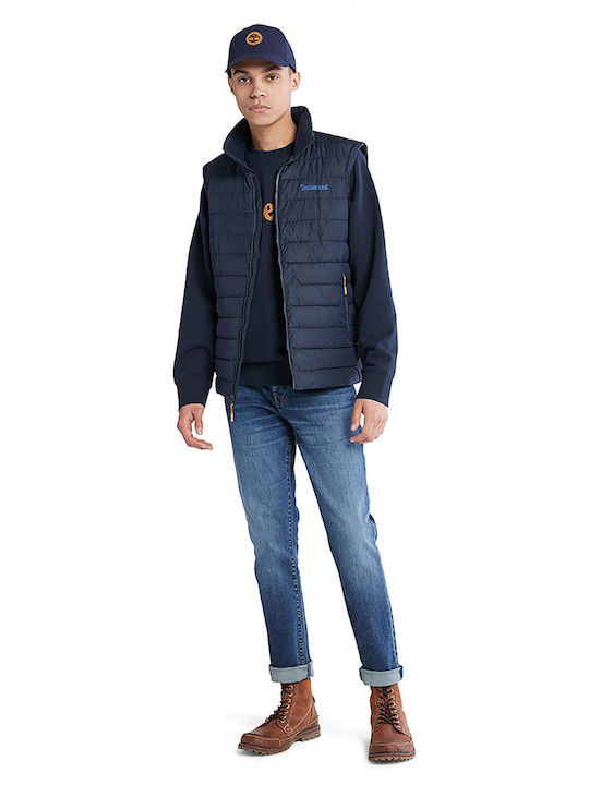 Ärmellos Jacke Puffer Marineblau