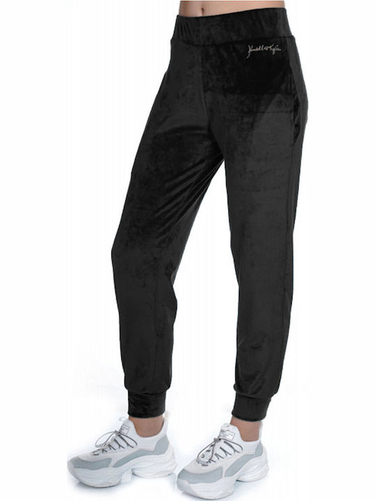 Sweatpants Jogger Velvet Black