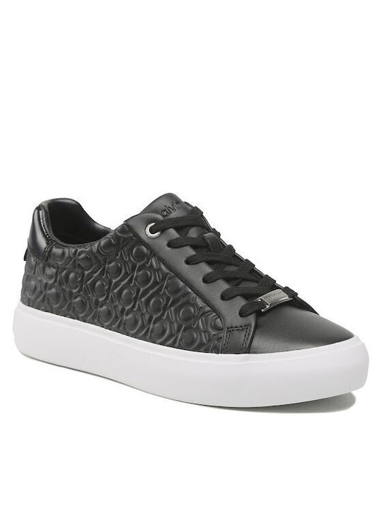 Calvin Klein Vulg Lace Up Mono Mix Γυναικεία Sneakers Μαύρα