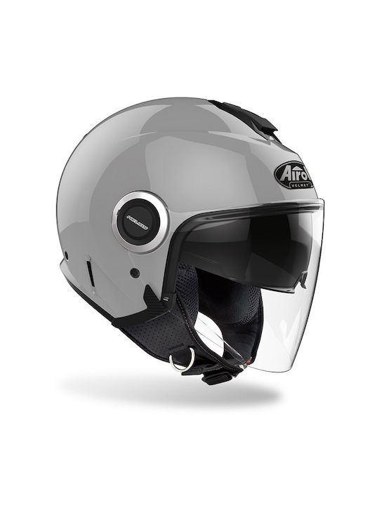 Airoh Helios Concrete Grey Gloss Motorradhelm Jet ECE 22.05 1250gr