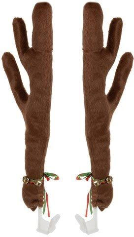 Xtrobb 1cm Decorative Reindeer Horns and Nose for Car 12x43cm