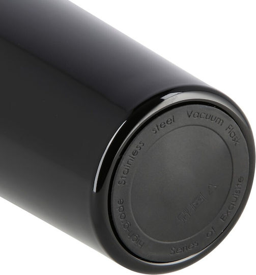 Nils NCB18 Glass Thermos Stainless Steel 500ml Black with Mouthpiece