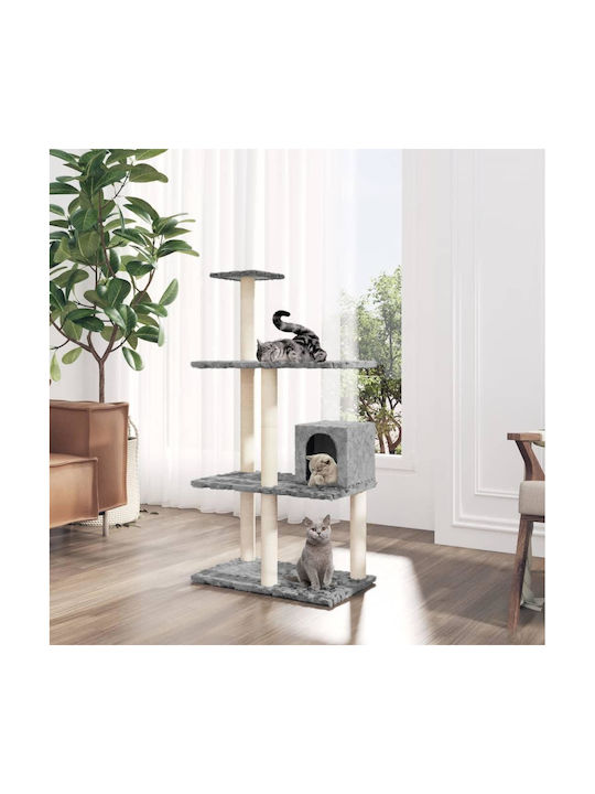 vidaXL Scratching Post Cat Trees Gray 61x35x119cm