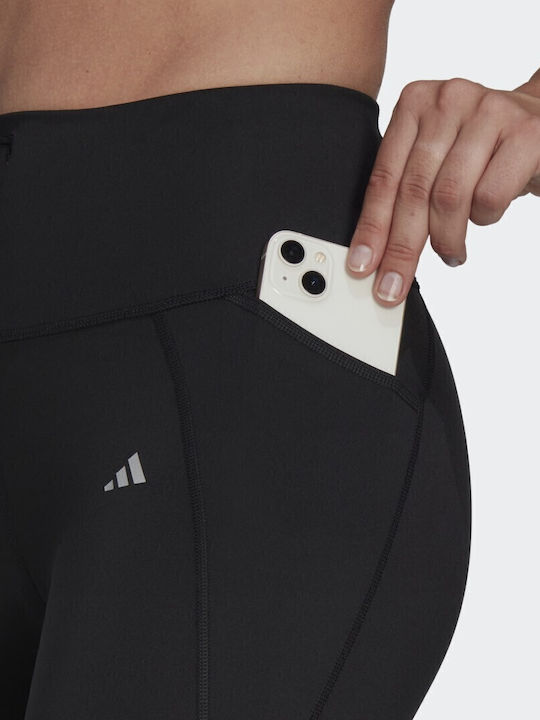Running Essentials 7/8 Running Γυναικείο Cropped Κολάν Ψηλόμεσο Μαύρο