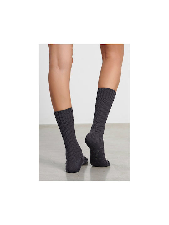 BodyTalk Women's Solid Color Socks Gray