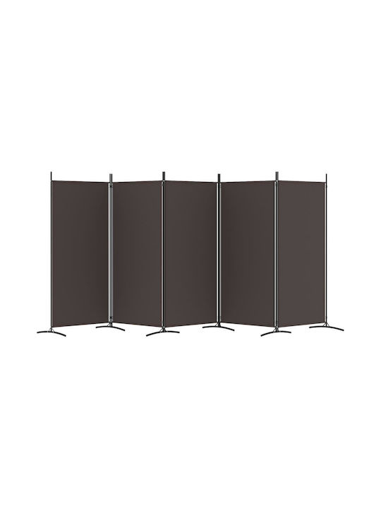 vidaXL Fabric Room Divider with 5 Panels 433x180cm