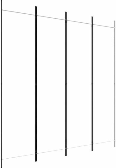 vidaXL Decorativ Paravan Tesatura cu 4 Panouri White 200x200cm