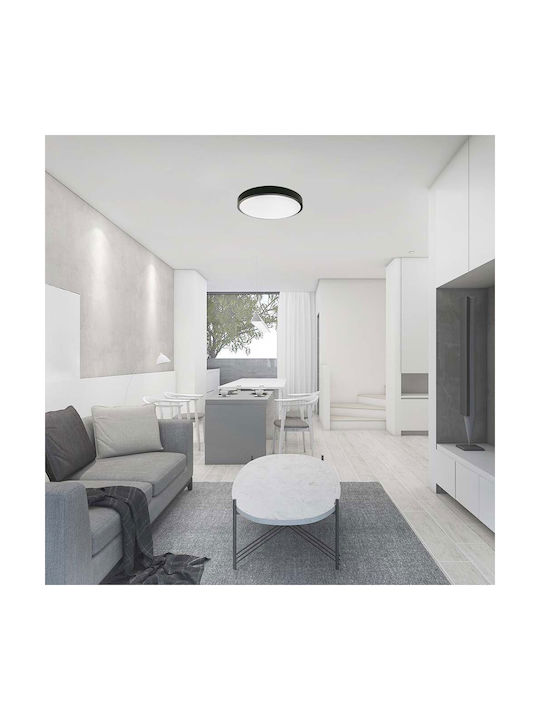 V-TAC Outdoor Ceiling Flush Mount with Integrated LED in Black Color 7635