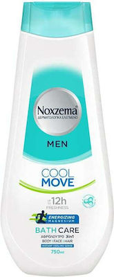 Noxzema Men Cool Move 3 in 1 Bath Care for Body, Face & Hair 750ml