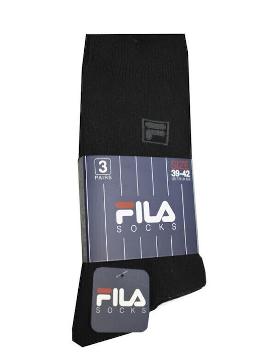 FILA Socks 3pack Șosete Sportive Negre 3 perechi