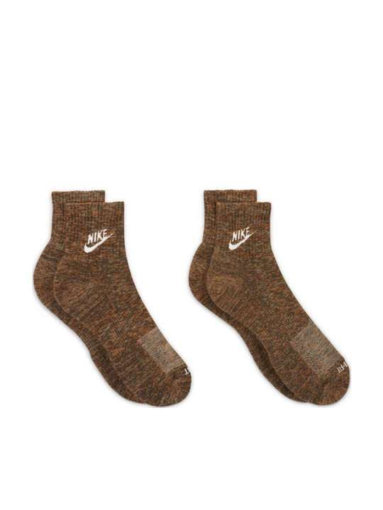 Nike Everyday Plus Cush Αθλητικές Κάλτσες Καφέ