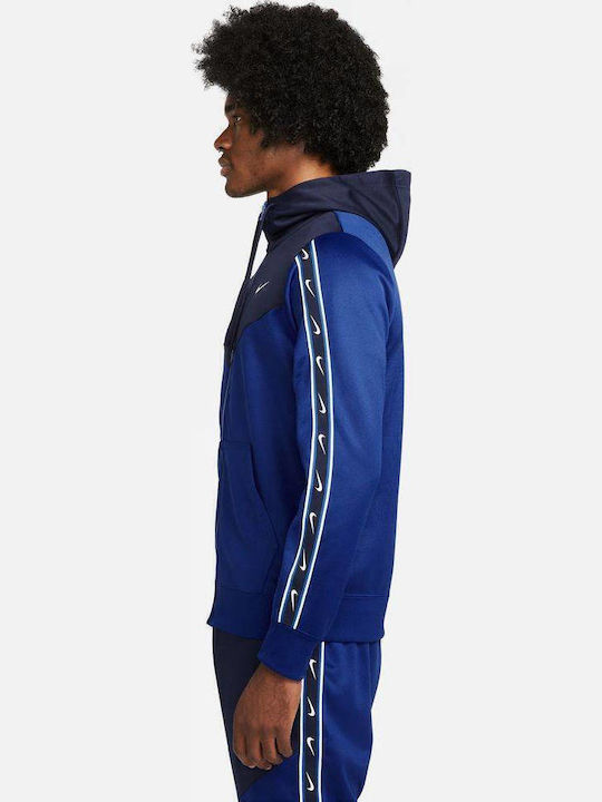 Sportswear Repeat Men's Hoodie Jacket Navy Blue