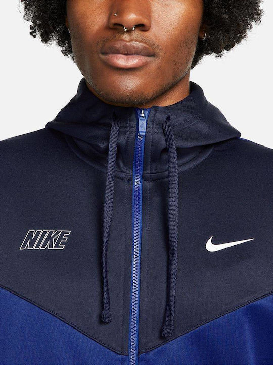 Sportswear Repeat Men's Hoodie Jacket Navy Blue