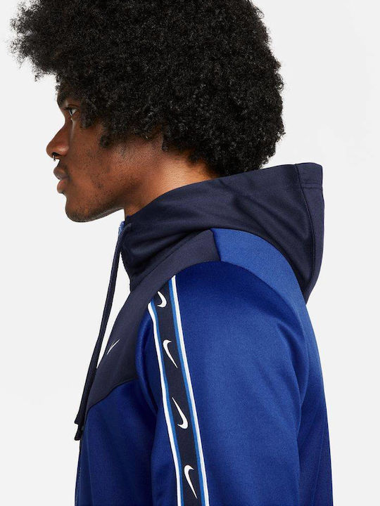 Sportswear Repeat Men's Hoodie Jacket Navy Blue