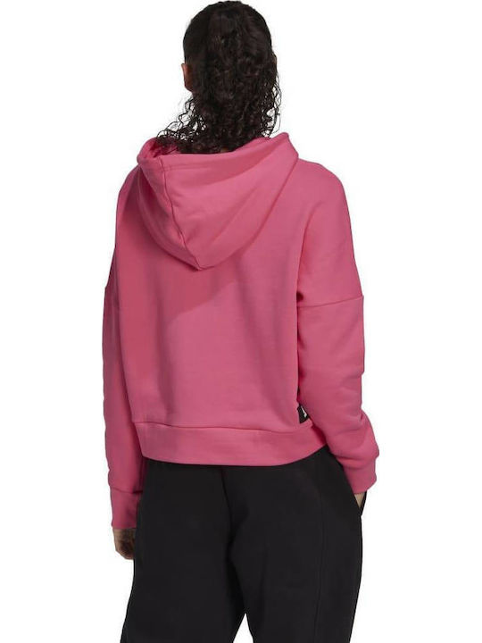 adidas Future Icons Badge of Sport Sweatshirt Magenta with Hood