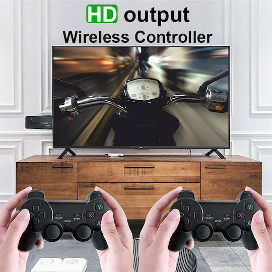 Wireless Controller Gamepad With 4k Ultra Hd Game Stick Ηλεκτρονική Παιδική Ρετρό Κονσόλα για 8+ ετών