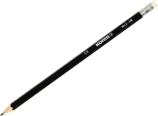 Kores Grafitos 92600 Pencil HB Set with Eraser Black 12pcs