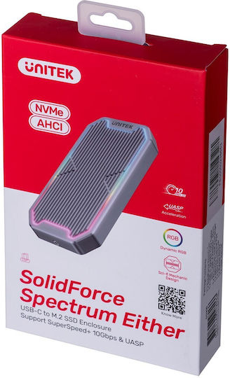 Unitek Case for Hard Drive M.2 PCI Express / SATA III with Connection Type-C
