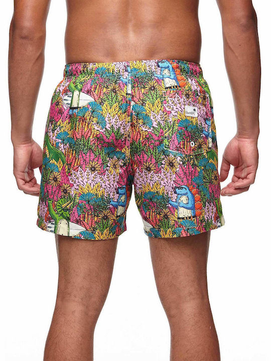 Costume de baie pentru bărbați Boardies Mulga Dinosaur Shorts cu lungime medie BSMUL73M