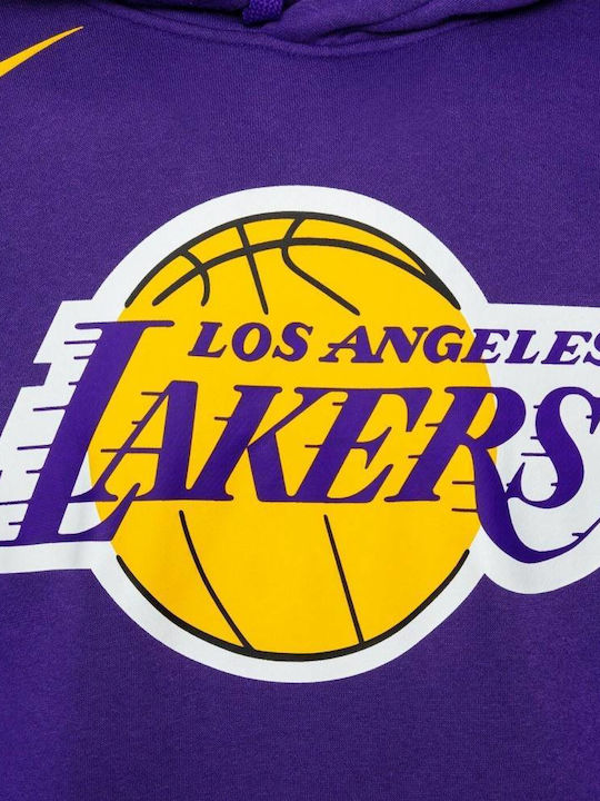 Los Angeles Lakers Sweatshirt Fleece with Hood Purple