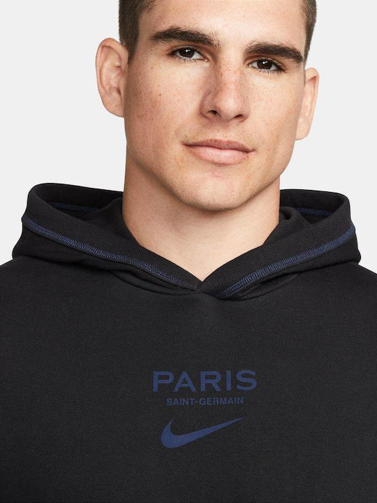 PARIS SAINT-GERMAIN Φούτερ με Κουκούλα Μαύρο